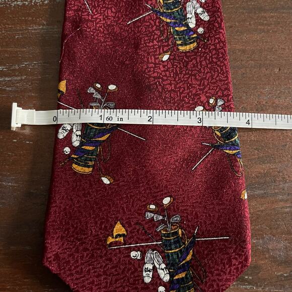 Golf Ties Sky Bend Country Club Polyester Tie Golf Magazine Silk Tie Made in USA - Picture 9 of 9